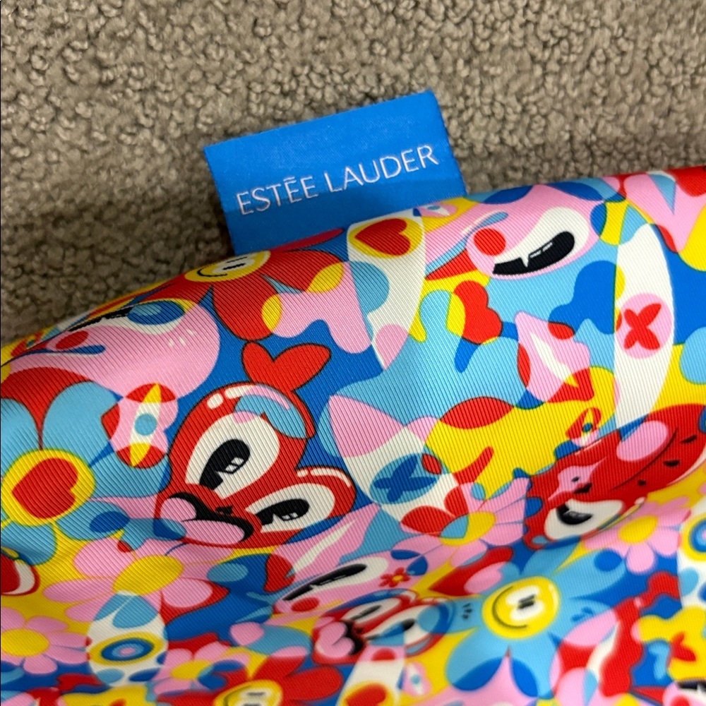 Estee Lauder Hattie Stewart reversible Multicolor Cartoon Print Tote - Picture 3 of 5